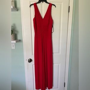 Calvin Klein Red Tank Top V Neck Dress